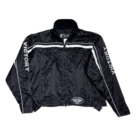 VICTORY MOTORCYCLES Waterproof Windbreaker Rain Biker Jacket Womens 2XL - Picture 2 of 6